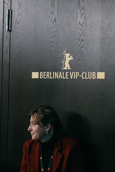 Berlinale VIP Club Branding auf Holztür