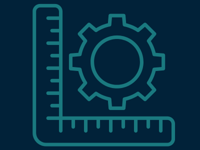 Icon: Massstab und Einstellungsrad